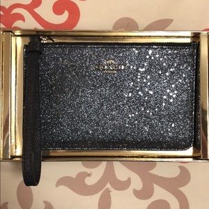 Coach glitter collection wristlet